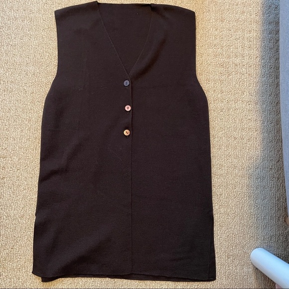 NWT Vintage Marks & Spencer Wool Vest Brown - Picture 3 of 14